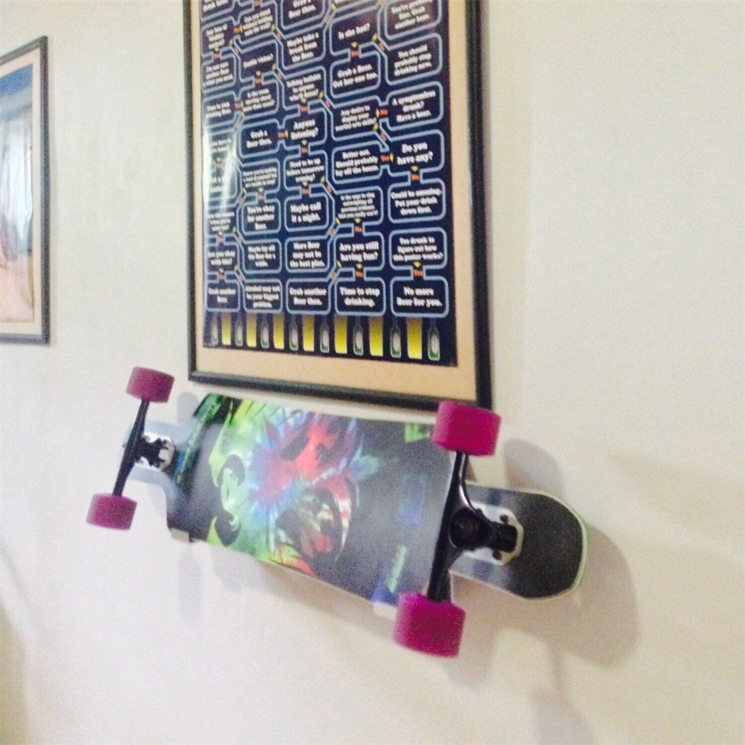 Supporto Parete Per Skateboard E Longboard – In Alluminio, Stabile E Compatto
