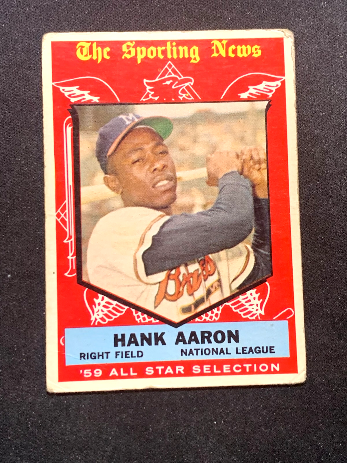 1959 Topps #561 Hank Aaron Braves All-Star Low to High Grade Vintage Baseball Card
