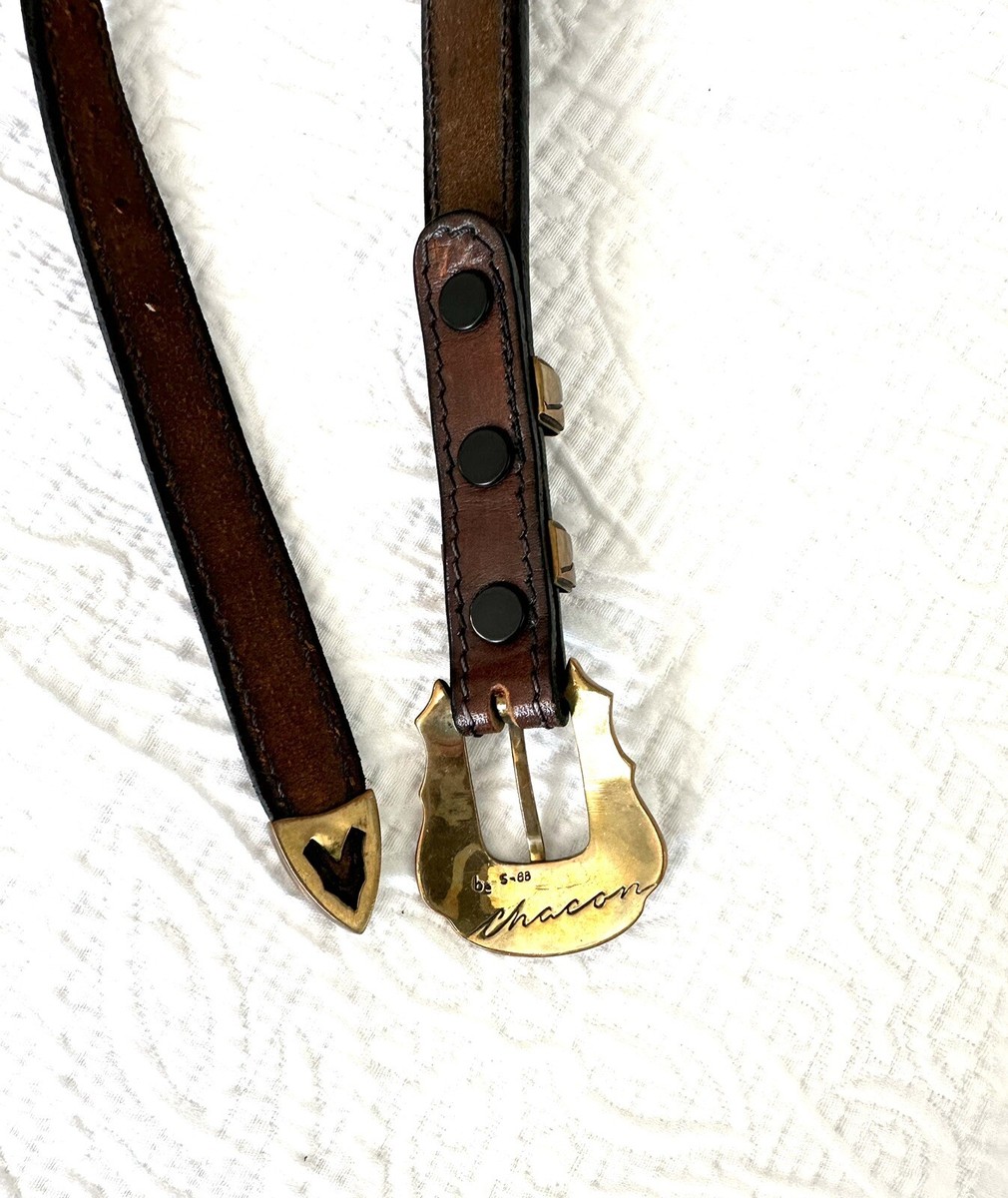 Vintage Chacon Bruce Erickson Brass Ranger Belt Buckle Brown Vintage Chacon Bruce Erickson Brass Ranger Belt Buckle Brown