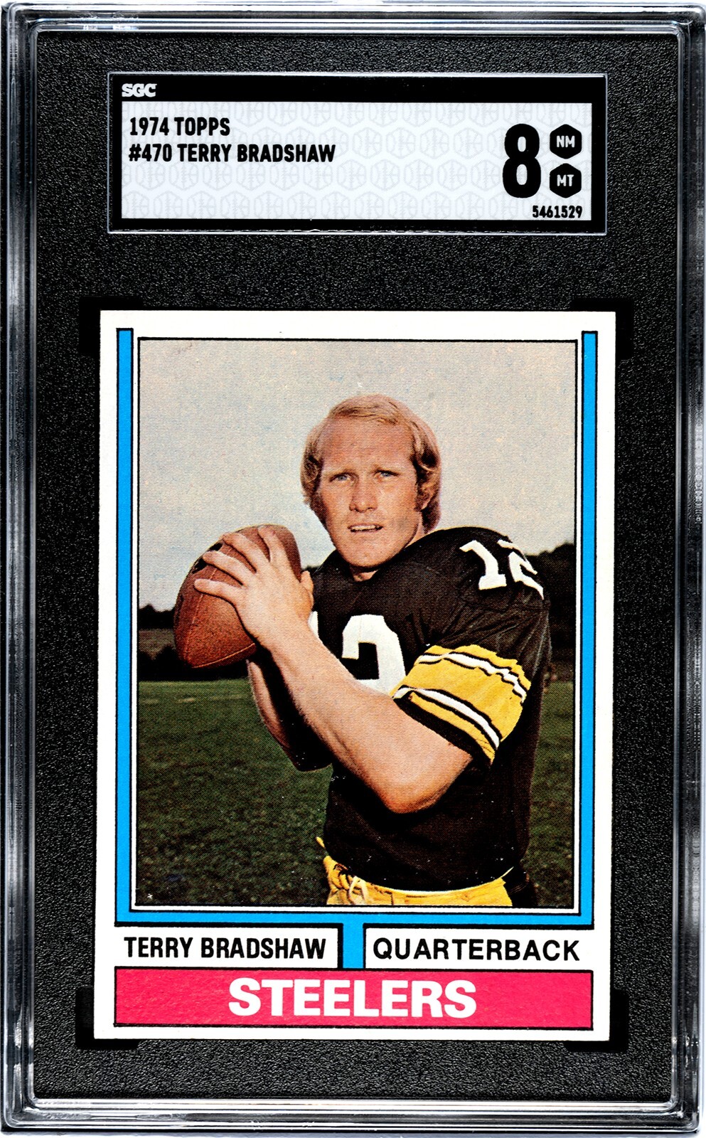 1974 Topps Terry Bradshaw  470 SGC 8 POP 11