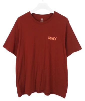 Levi's Relaxed T-Shirt Herren XL Kurzarm Rundhalsausschnitt Trikot Ziegelrot - Bild 1 von 4