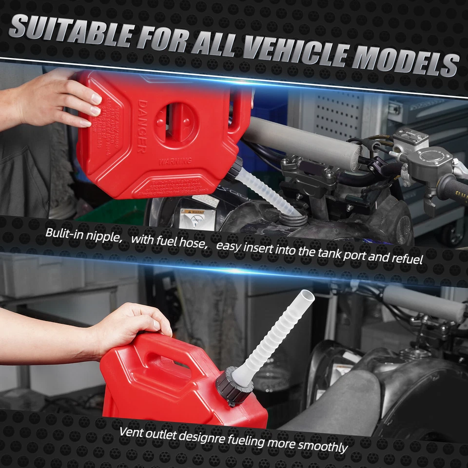 Universal 5 Litre Fuel Can Jerry Metal Can Gas Container Tank Petrol Motorcycle - Image 4 of 4