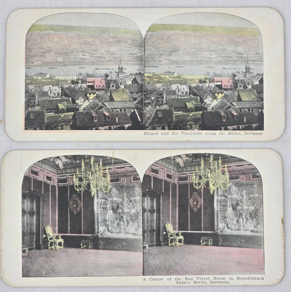 Tarjetas estereoscópicas de colección de 25 de Alemania - monumentos y cultura, piedra angular y sotobosque Foto 4 de 4