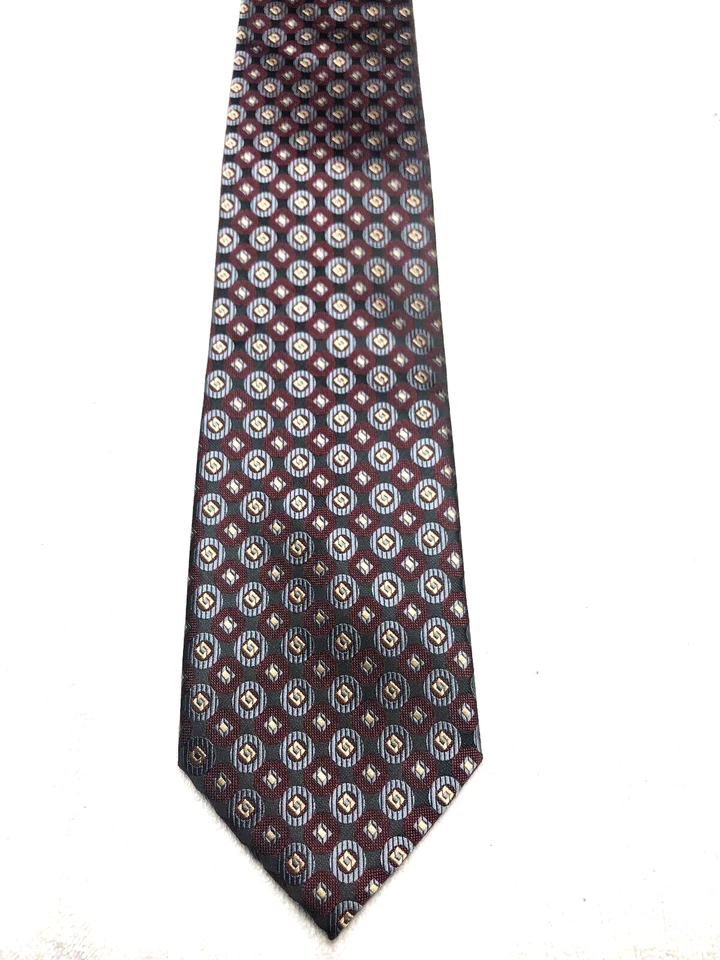 CORBATA HOMBRE COVINGTON ROJO VERDE GRIS VERDE ORO 3,75 X 58 Foto 2 de 4