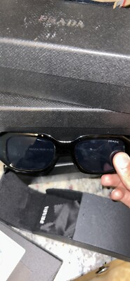 Prada PR17WS 1AB5S049 Women's Sunglasses 49 mm Black / Dark Grey Lens