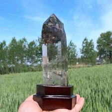 0.6kg Natural Phantom Ghost Clear Quartz Crystal Point Tower Healing XAA2-01