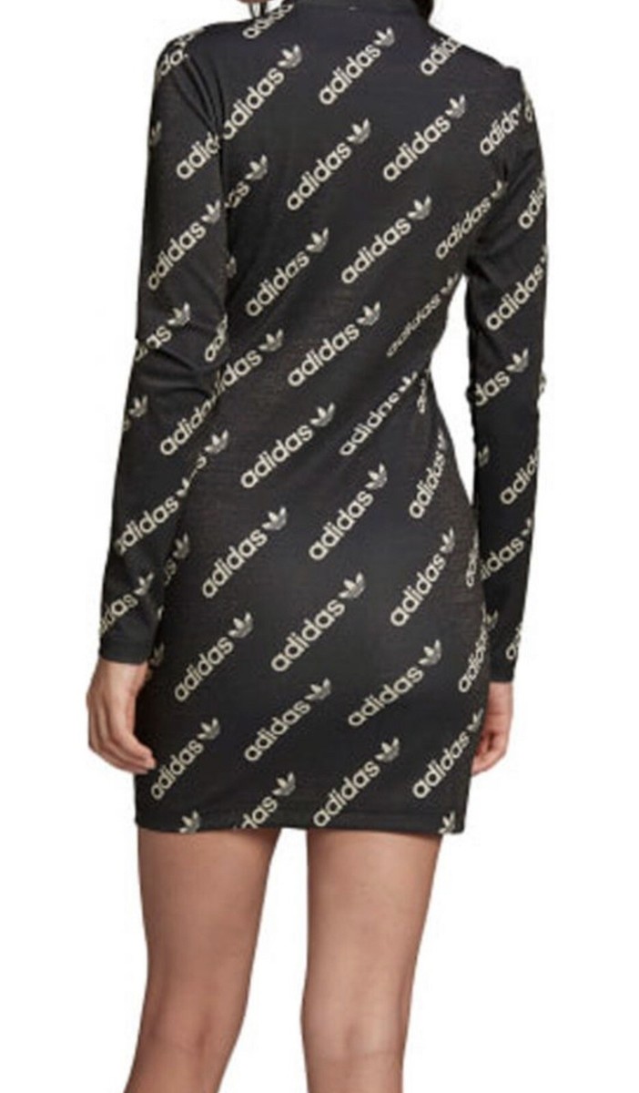 adidas black long sleeve dress adidas Long Sleeve Collared Dress - Black