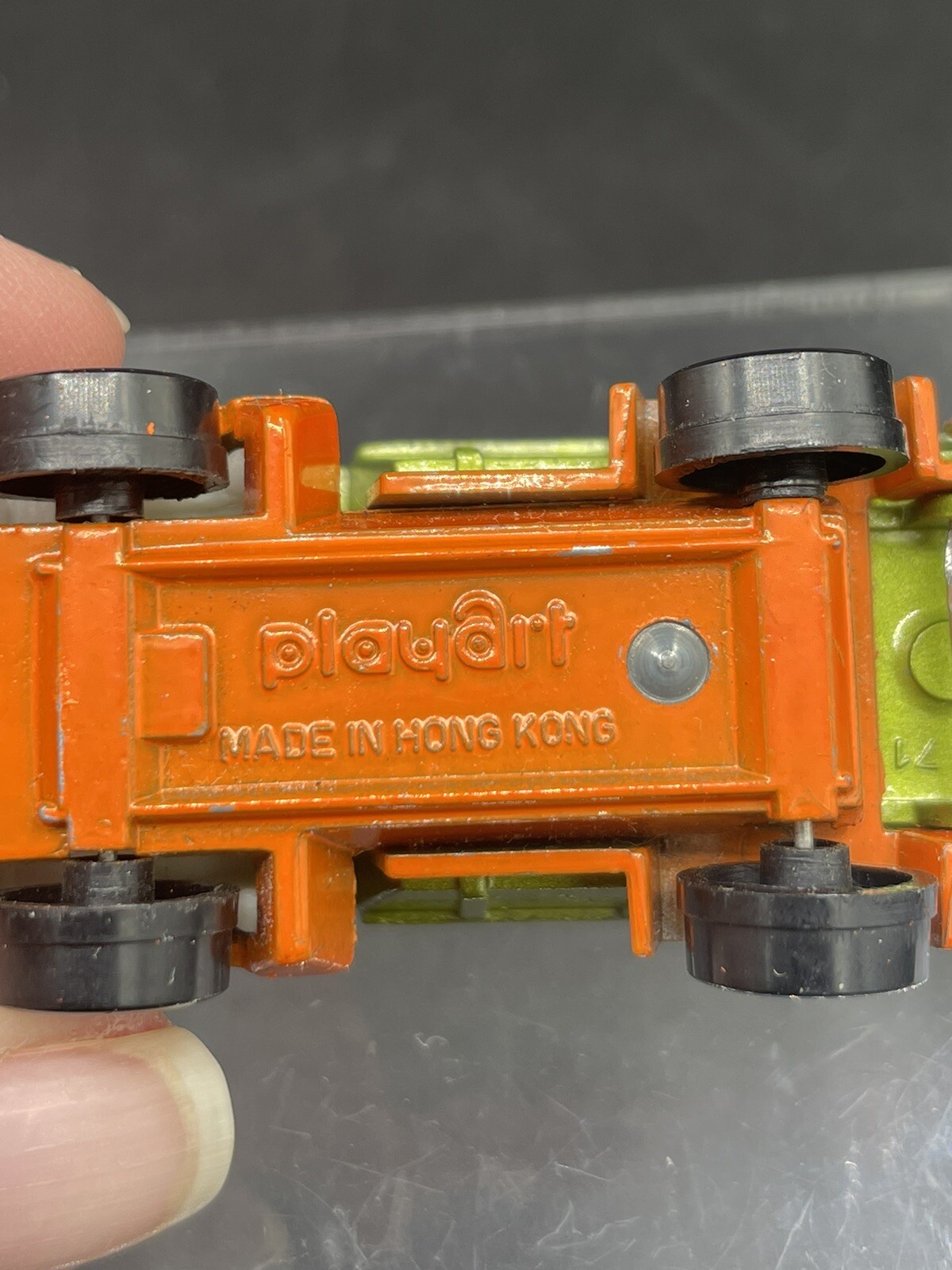 Vtg PlayArt DUMP TRUCK Woolworth Woolco Peelers Orange Green 1970s eBay