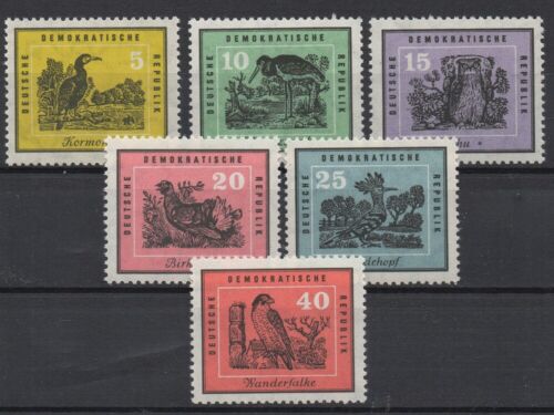 Germany DDR 1959 Sc# 444-449 Mint MNH animal bird stork falcon owl eagle stamps