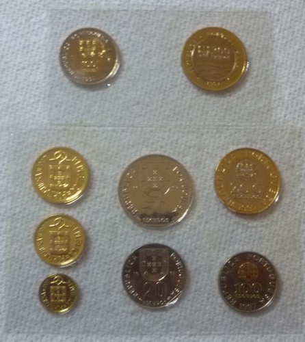 Portugal 1997 - Juego oficial como nuevo (9) con 4 bimetales - Sea Wolf & Dolphin - raro - Imagen 4 de 19