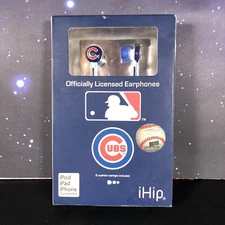 New Chicago Cubs iHip iPhone Ear Phones 3.5mm mini Plug MLB Official Baseball