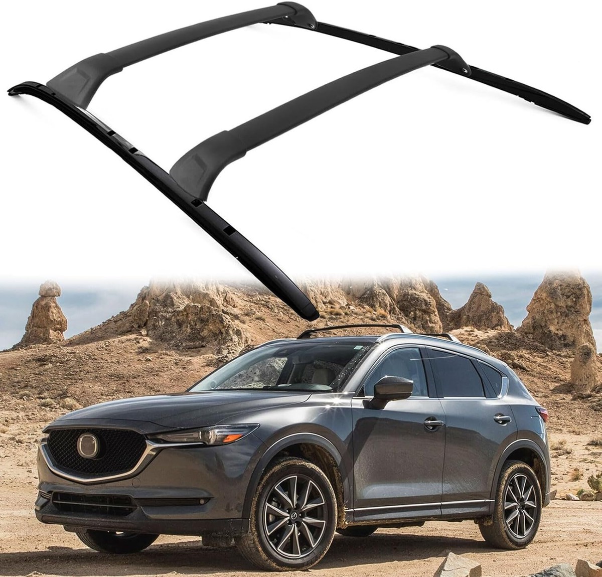 Roof Rack Cross Bar fit for Mazda CX-5 2017-2024 Roof Rail Luggage