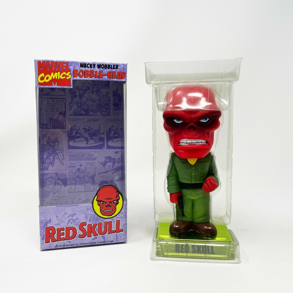 Red Skull Chrome Chase - 2008 Funko Wacky Wobbler - Rare - Captain