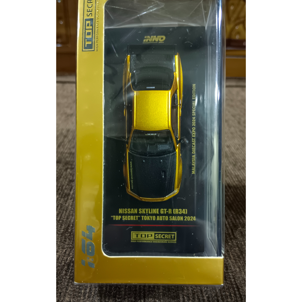 Inno64 Nissan GT-R R34 Gold EXPO 2024 Tokyo Auto Salon 1:64 Inno64 Nissan GT-R R34 Gold EXPO 2024 Tokyo Auto Salon 1:64