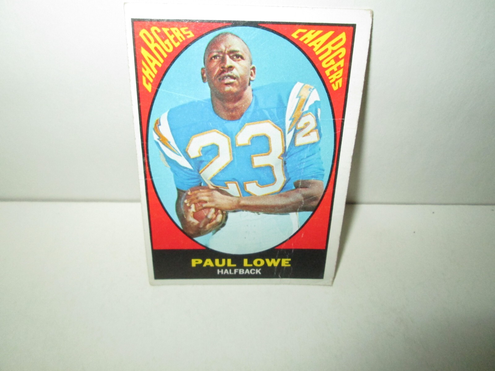 PAUL LOWE 1967 FOOTBALL CARD Topps #121 Vintage SAN DIEGO CHARGERS RB Low Grade