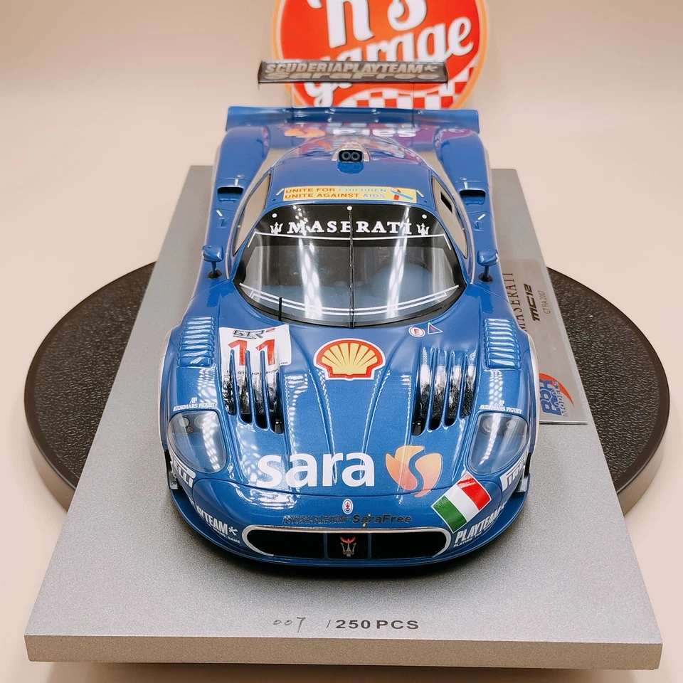 BBR 1/18 Maserati MC12 GT FIA 2007 #11 sara blue resin model 250 pcs. P1807 - Image 3 of 4