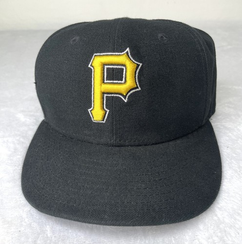 PITTSBURGH PIRATES Men's Fitted 7 1/4 Black On-Field Cap Hat New Era 59Fifty - Picture 2 of 9