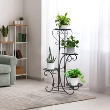 Extra Large Metal Plant Stand Shelf Anti Rust Iron Garden Flower Rack Out/Indoor
