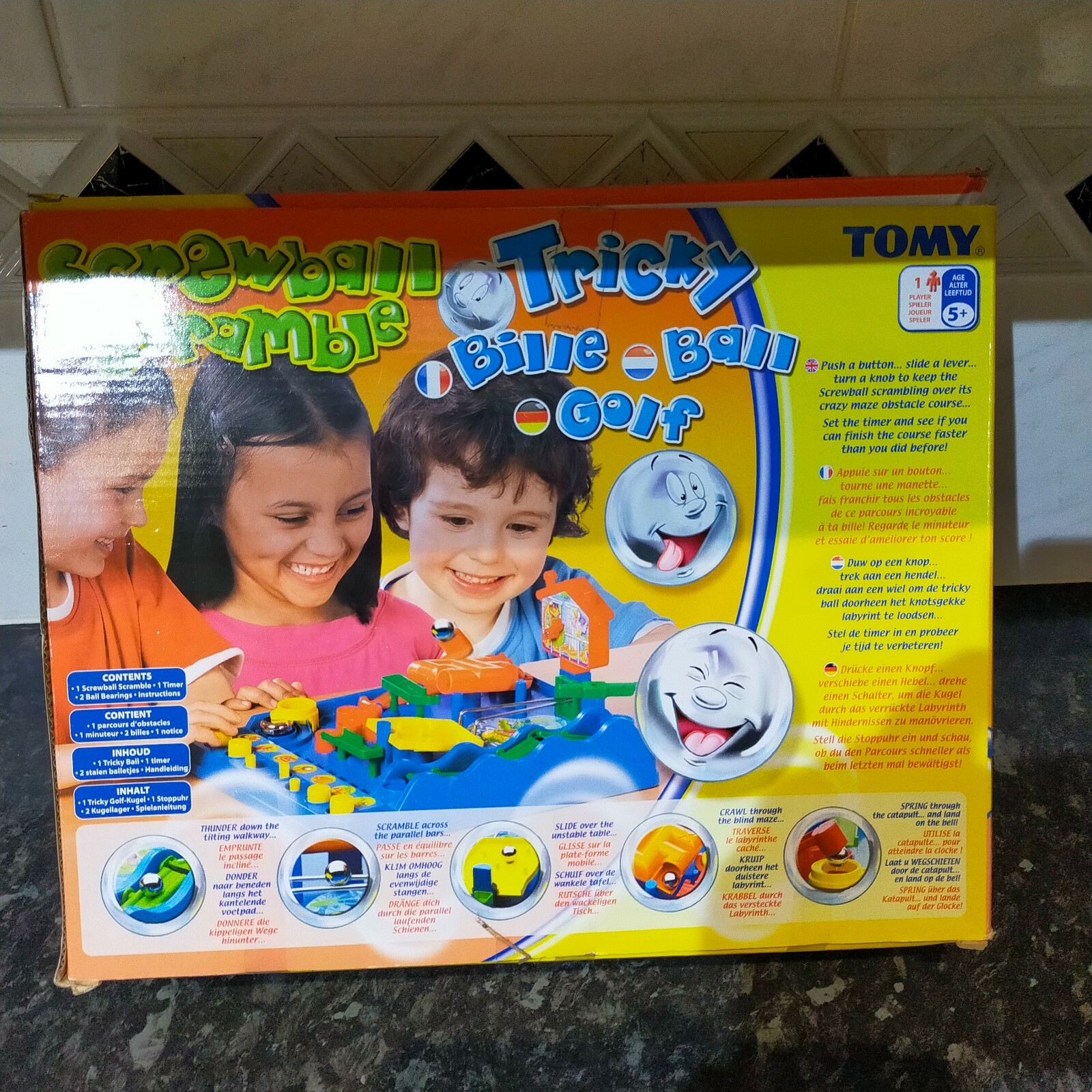 TOMY SCREWBALL SCRAMBLE TESTED AND WORKING COMPLETE TRICKY BILLE BALL