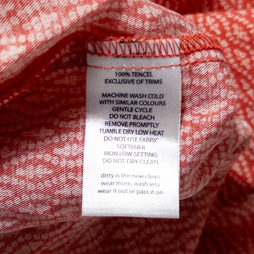 Canotta Toad & Co donna piccola rossa geometrica tencel scollo ricamato casual - Foto 8 di 8