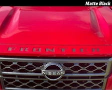 Matte Black Raised Letters for 2022-2024 Nissan Frontier Hood Plastic Inserts
