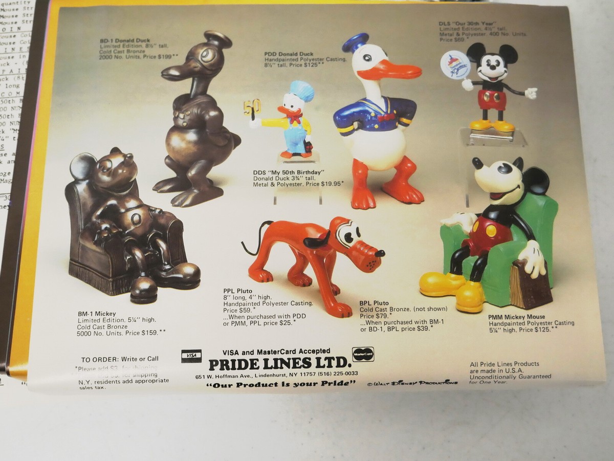 Vintage NOS Pride Lines Disney Mickey Mouse Hand Car w/ Box