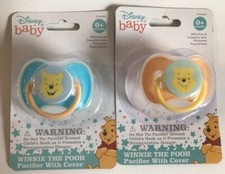 NEW  DISNEY BABY WINNIE THE POOH PACIFIER WITH COVER  CHOOSE 1 or ALL 1 SHIP