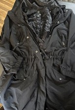 H M Woman  s Black Jacket Hooded us Size 4