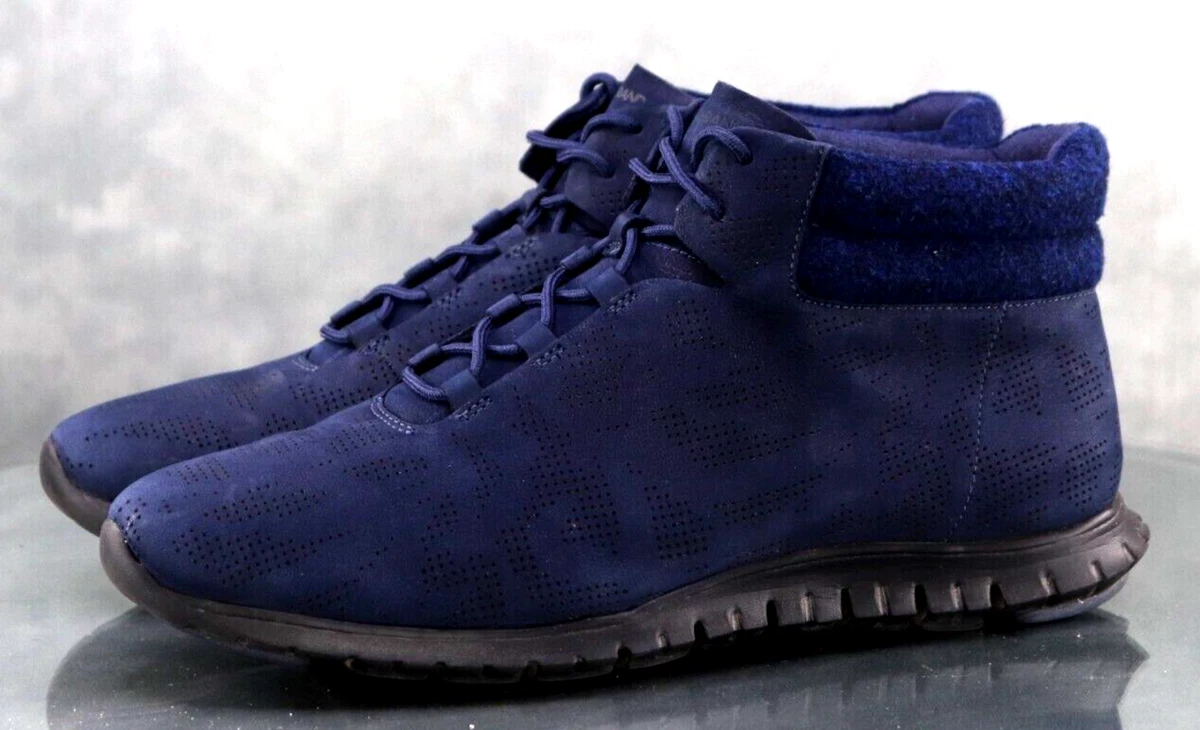 Cole Haan Navy Blue Leather Hiking-Style Boots Cole Haan Blue Boots for Women for sale | eBay main image 4