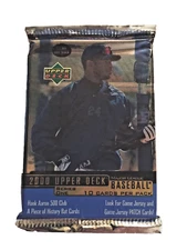 2000 Baseball Card Upper Deck Series 1 Pack,(1) Pack,Auto Jersey Cards (B158)