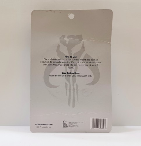 STAR WARS SILICONE ICE POP MAKER THE MANDALORIAN BABY YODA GROGU THE CHILD - NIB - Picture 2 of 2