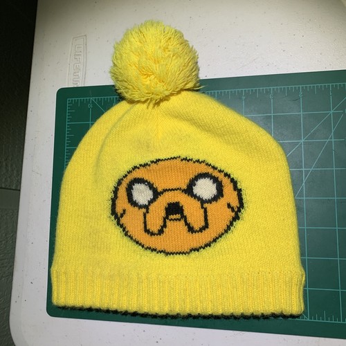 Adventure Time Jake The Dog Cartoon Network Beanie Roll Up Knit Hat Stocking Cap - Picture 1 of 15