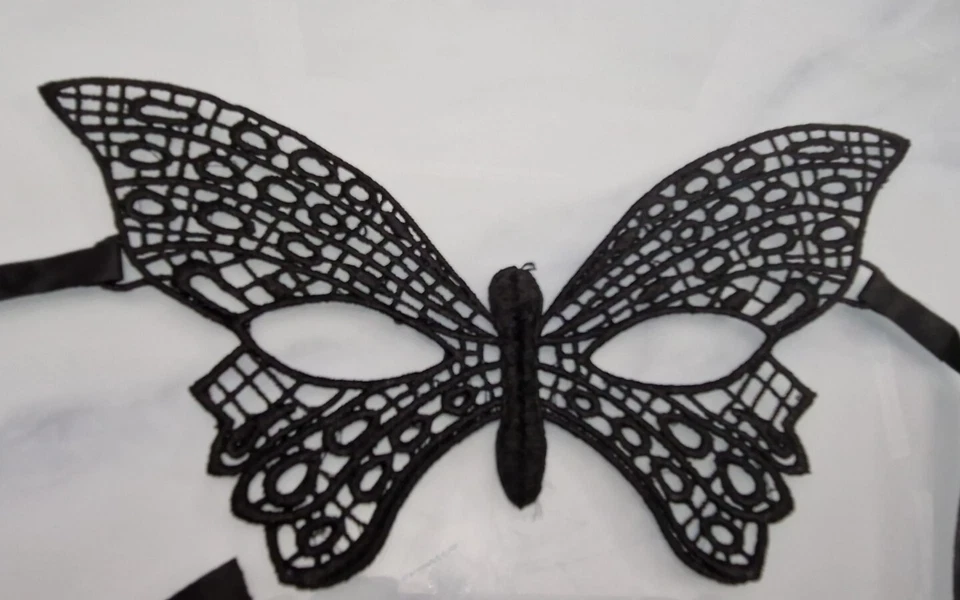 1 x Black Lace Masque Sexy Mascarade Tie Back Eye Visage Femme Fête Play Party B — 第 4/4 张图片