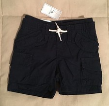 Baby Gap Baby Boy 3-6 Months Navy Cotton Cargo Shorts New With Tags