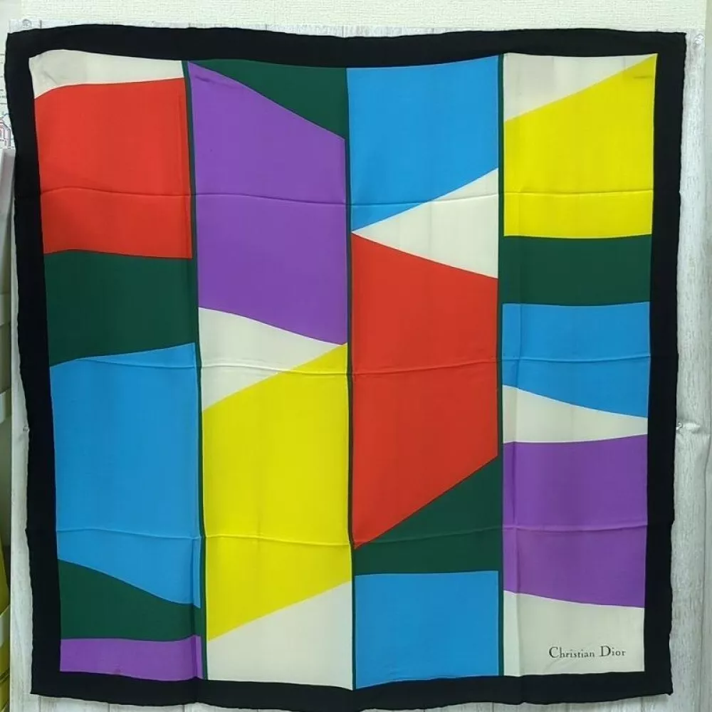 Christian Dior foulard carré soie 30x30 pouces soie multicolore 04782a