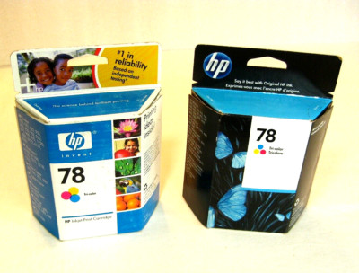 H 78 Lot 2 HP 78 Tri-Color Inkjet Printer Cartridge C6578DN Yellow Magenta ...
