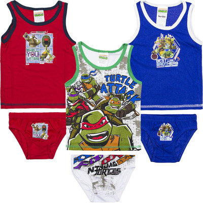 Neu Unterwäsche 2tlg. Set Jungen Hemd Slip Turtles 92-98 104-110 116-122 #76