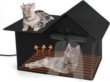 Heated Cat House for Outdoor Cats Insulated Weatherproof Shelter NAWEST VERSION