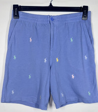 Ralph Lauren Polo Boys Kids Blue Shorts Size L/G 14 16 Multicolor Pockets