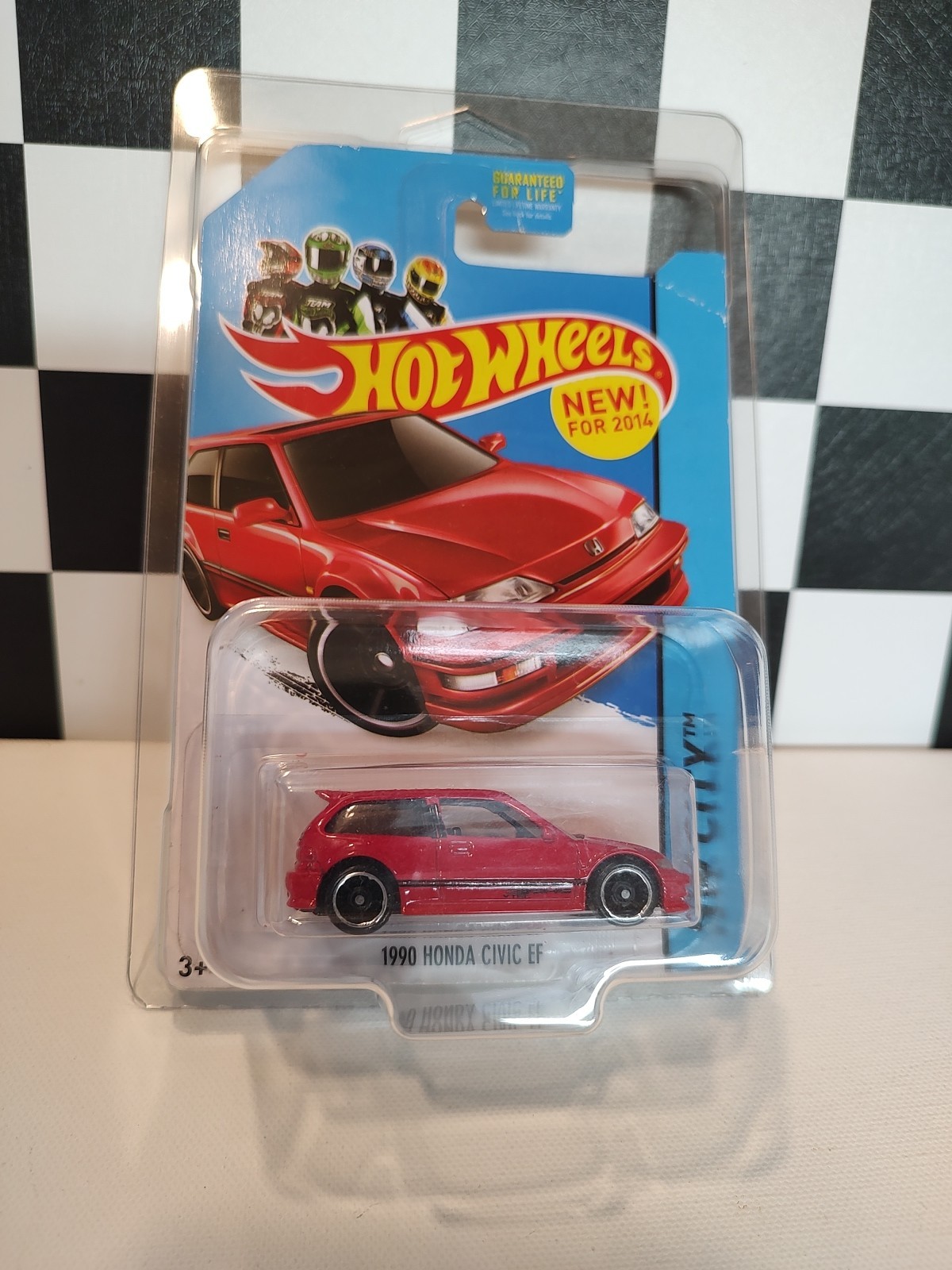 Hot Wheels 1990 Honda Civic EF 2014 HW City Red VHTF W/ Free Protector 