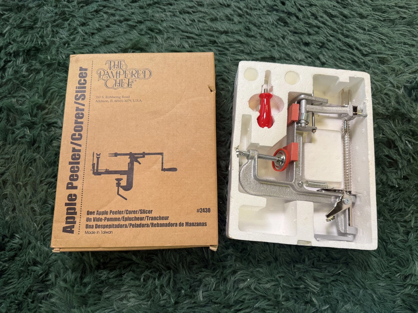 The Pampered Chef Apple Peeler Corer Slicer #2430 Manual Clamp-On Tool NIB
Opens in a new window or