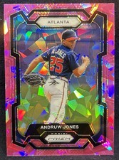 2024 Prizm Baseball Pink Cracked Ice #216 Andruw Jones Atlanta Braves