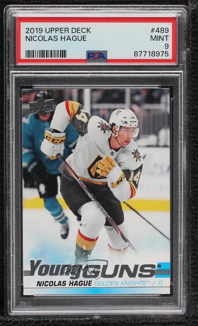 2019-20 Upper Deck Young Guns Nicolas Hague #489 PSA 9 MINT 2f4