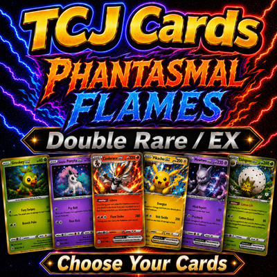 Pokemon TCG - Phantasmal Flames PFL | Double Rares EX | Karte aussuchen |