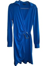 Marciano by Guess Austin Wrap Dress with Hardware Detail in Bright Zaffre