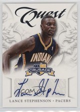 2012-13 Panini Crusade Quest Auto Lance Stephenson #76 Auto 04lf