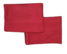 Set Of 2 Red Flannel Pillowcases 20 X 27 Standard Only