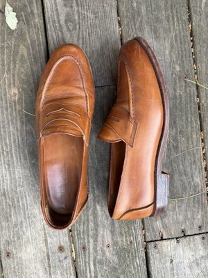 Ralph Lauren Made In USA Singleton Leather Loafer Shoe Men s 11 E Academia Maine