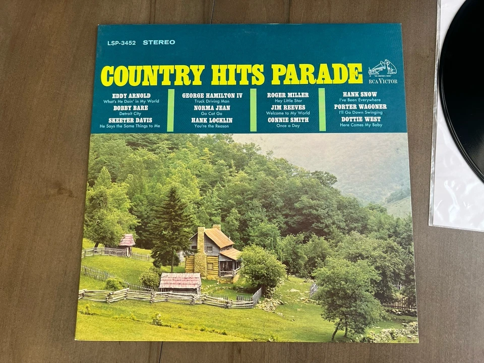 Country Hits Parade Vinyl LP 1966 RCA Victor LSP-3452 Record Album EX/EX Vintage Foto 2 de 4