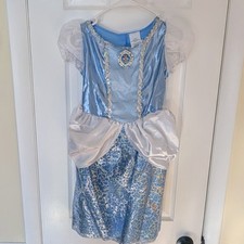 Disney Fantasy Play Costume Dress, Blue and White, with Cinderella Locket at top
